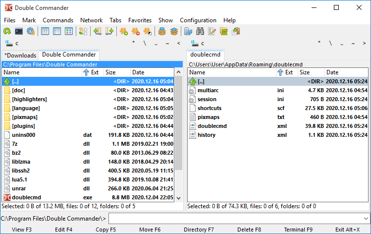 Double Commander, how to use Double Commander, Double Commander snapshot and restore workflow