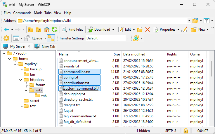 WinSCP, how to use WinSCP, WinSCP snapshot and restore workflow