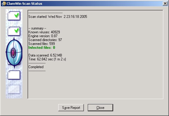ClamWin, how to use ClamWin, ClamWin snapshot and restore workflow